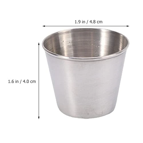Camping Accessories Stainless Steel Dipping Cups: 2pcs Mini Condiment Cups Metal Wine Cup Sauces Bowl Ramekins Portion Cups Snack Appetizer Serving Dish For Home Restaurant Return Pallets 5 Camping Accessories Stainless Steel Dipping Cups: 2pcs Mini Condiment Cups Metal Wine Cup Sauces Bowl Ramekins Portion Cups Snack Appetizer Serving Dish For Home Restaurant Return Pallets - Image 3