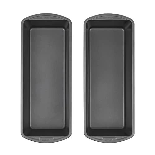 Cook Set Of 2 Extra Large 13'' X 5'' Nonstick Steel Bread Loaf Pans, Gray 3 Cook Set Of 2 Extra Large 13'' X 5'' Nonstick Steel Bread Loaf Pans, Gray