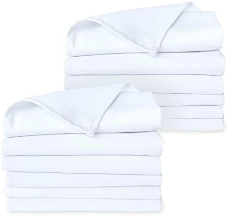 Kitchen Dish Towels Set Of 12-Tea Towels 100% Cotton. Large Dish Cloths 28"x20" Soft And Absorbent. Pure White. There's No Substitute For Quality 10 Kitchen Dish Towels Set Of 12-Tea Towels 100% Cotton. Large Dish Cloths 28"x20" Soft And Absorbent. Pure White. There's No Substitute For Quality - Image 8