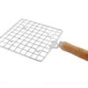 GD Stainless Steel Wire Roaster Papad Jali Roaster Grill Barbecue Grill Wooden Round Handle Square Roasting Net -Wilton Shop 31cq9jFam4L