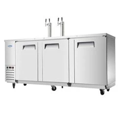 Kegerator Refrigerator Commercial Beer Cooler, Atosa MKC90 Keg Coolers With Tap, Three Doors For Bar, 30.1 Cu.Ft. 33℉-38℉