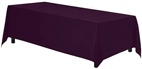 Rectangle Tablecloth | 90 X 132 Inch - White Rectangular Table Cloth For 6 Foot Table In Washable Polyester | Great For Buffet Table, Parties, Holiday Dinner, Wedding & Baby Shower 9 Rectangle Tablecloth | 90 X 132 Inch - White Rectangular Table Cloth For 6 Foot Table In Washable Polyester | Great For Buffet Table, Parties, Holiday Dinner, Wedding & Baby Shower - Image 7
