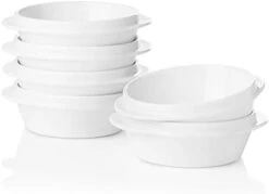 Porcelain Ramekins For Creme Brulee 10 Ounce,Integrated Double Handle Souffle Dishes For Baking,Ice Cream,Chicken Pot Pies,Oven Safe-Set Of 6(Similarcolour) 22 Porcelain Ramekins For Creme Brulee 10 Ounce,Integrated Double Handle Souffle Dishes For Baking,Ice Cream,Chicken Pot Pies,Oven Safe-Set Of 6(Similarcolour) -Wilton Shop 31edbVzrL. AC