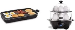 Dash Deluxe Everyday Electric Griddle With Dishwasher Safe Removable Nonstick Cooking Plate For Pancakes, Burgers, Eggs And More, Includes Drip Tray + Recipe Book, 20” X 10.5”, 1500-Watt - Aqua -Wilton Shop 31f4Hnh8MML. AC