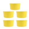 5pcs Porcelain Ramekin Bakeware For Souffle Dishes Creme Brulee Pudding Souffle Custard Cups Dessert (Yellow) -Wilton Shop 31fDx4HpgkL