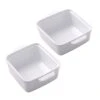 Toneware By Souper Cubes 5 Inch Square Baking Dish, Set Of Two, Individual Portion Baking Dish (5" X 5", White) -Wilton Shop 31gUx36pXlL