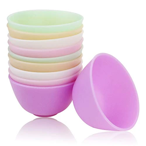 BILLIOTEAM 10 PCS Multi Colorful Silicone Mixing Bowl,Reusable Prep And Serve Bowls Condiment Bowls Facial Mask Bowl For Skincare,DIY Craft,Resin,Acrylic Painting 3 BILLIOTEAM 10 PCS Multi Colorful Silicone Mixing Bowl,Reusable Prep And Serve Bowls Condiment Bowls Facial Mask Bowl For Skincare,DIY Craft,Resin,Acrylic Painting