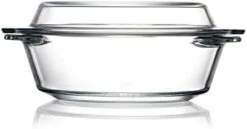 Clear Round Glass Casserole Dish With Glass Lid Oven Safe Glass Cookware, Covered Glass Microwavable Bowls With Lids (2.5L) 16 Clear Round Glass Casserole Dish With Glass Lid Oven Safe Glass Cookware, Covered Glass Microwavable Bowls With Lids (2.5L) -Wilton Shop 31gkKsbwoZL. AC