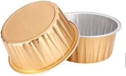 5oz 3 2/5" Set Of 24 Disposable Aluminum Foil Cups 125ml For Muffin Cupcake Baking Bake Utility Ramekin Cup (Dimand Lids) -Wilton Shop 31gnxzKehBL. AC 1