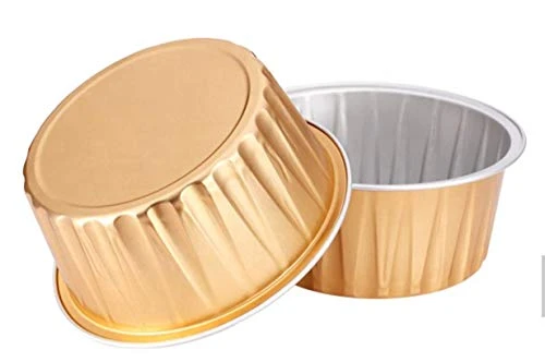 3 2/5" 4oz 120ml 100/PK Disposable Aluminum Foil Cups For Muffin Cupcake Baking Bake Utility Ramekin Cup Gold 3 3 2/5" 4oz 120ml 100/PK Disposable Aluminum Foil Cups For Muffin Cupcake Baking Bake Utility Ramekin Cup Gold