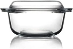 Clear Round Glass Casserole Dish With Glass Lid Oven Safe Glass Cookware, Covered Glass Microwavable Bowls With Lids (2.5L) 21 Clear Round Glass Casserole Dish With Glass Lid Oven Safe Glass Cookware, Covered Glass Microwavable Bowls With Lids (2.5L) -Wilton Shop 31gycWby1ML. AC