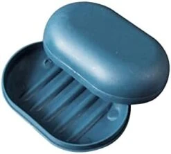Drainage Soap Box Travel Portable Soap Box Bathroom Soap Dishes Case Easy To Carry Home Shower Outdoor Hiking Camping Soap Holder Container (Color : Dark Blue) -Wilton Shop 31hL9WiLkVL. AC