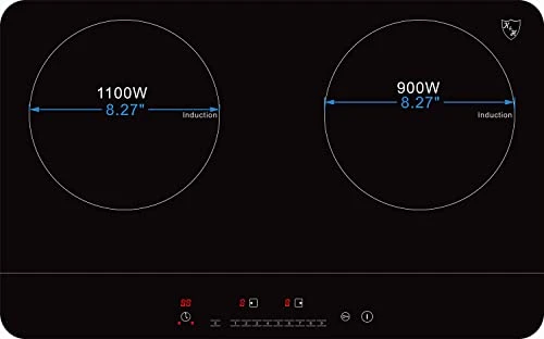 2 Burner Double Dual 24 Inch Induction ULTRA SLIM Electric Stove Top Ceramic Cooktop White 120V 1800W IN-DD18-120S 4 2 Burner Double Dual 24 Inch Induction ULTRA SLIM Electric Stove Top Ceramic Cooktop White 120V 1800W IN-DD18-120S - Image 2