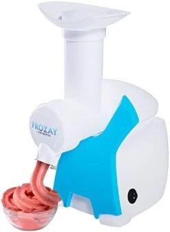 Rinkpod Frozay: Frozen Dessert Maker - Dairy-Free, Vegan Ice Cream, Soft Serve Frozen Yogurt, Fruit Sorbet, And Sherbet Machine With Simple One Push Operation With Recipe Book (Frozay Black) -Wilton Shop 31hgDNwCA3L. AC