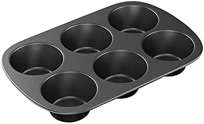 2 Pack Nonstick Muffin Pan, Carbon Steel Cupcake Pan, 6 Cup, Easy To Clean And Perfect For Making Muffins Or Cupcakes, Jumbo 9 2 Pack Nonstick Muffin Pan, Carbon Steel Cupcake Pan, 6 Cup, Easy To Clean And Perfect For Making Muffins Or Cupcakes, Jumbo - Image 7