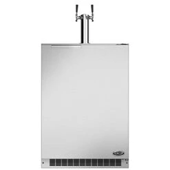 Outdoor Dual Tap Beer Keg Dispenser W/Left Hinge (24481) (RF24BTL1), 24-Inch