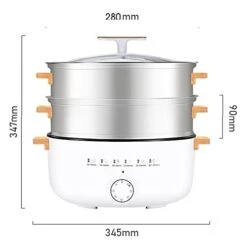 MODGE Soup Pot Electric Steamer, Electric Cooker, Multi-Function Electric Cooker, Electric Chafing Dish, Stainless Steel 9 MODGE Soup Pot Electric Steamer, Electric Cooker, Multi-Function Electric Cooker, Electric Chafing Dish, Stainless Steel -Wilton Shop 31i10tSHpbL
