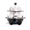 Dash Deluxe Rapid Egg Cooker For Hard Boiled, Poached, Scrambled Eggs, Omelets, Steamed Vegetables, Dumplings & More, 12 Capacity, With Auto Shut Off Feature - Black -Wilton Shop 31i6YnOvfAL