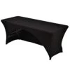 4 Ft. Black Rectangular Spandex Table Cover Open Back Fitted Stretch Tight Table Cloth Tradeshows Vendors -Wilton Shop 31iUqb8mVvL