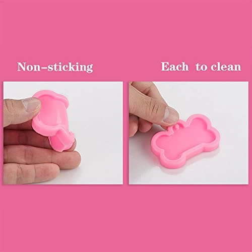 PEGAFOX 5 Pcs Love Paw Print Keychain Silicone Resin Molds Heart Dog Paw Candy Fondant Mold For DIY Mother's Day Valentine's Day Gifts, Dog Tag Polymer Clay, Cake Decorating,Candy Cube Mold1 5 PEGAFOX 5 Pcs Love Paw Print Keychain Silicone Resin Molds Heart Dog Paw Candy Fondant Mold For DIY Mother's Day Valentine's Day Gifts, Dog Tag Polymer Clay, Cake Decorating,Candy Cube Mold1 - Image 3