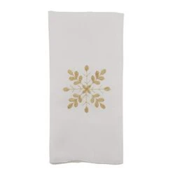 Neve Collection Snowflake Design Table Napkin (Set Of 4), 20", Ivory