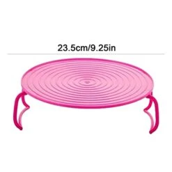 Folding Microwave Tray, Microwave Stacker Shelf, Foldable And Reusable Tray For Egg Custard Flexible Handles Dishwasher Safe -Wilton Shop 31ixvv2cADL