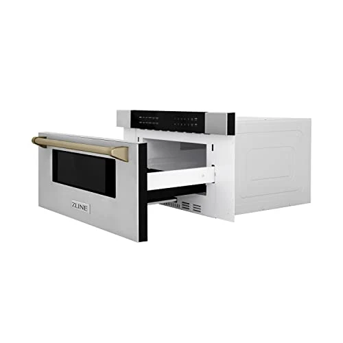 INE Autograph Edition 30" 1.2 Cu. Ft. Built-In Microwave Drawer In Stainless Steel With Champagne Bronze Accents 5 INE Autograph Edition 30" 1.2 Cu. Ft. Built-In Microwave Drawer In Stainless Steel With Champagne Bronze Accents - Image 3