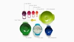 Joseph Joseph Nest 9 Nesting Bowls Set With Mixing Bowls Measuring Cups Sieve Colander, 9-Piece, Multicolored -Wilton Shop 31j39wgUA4L