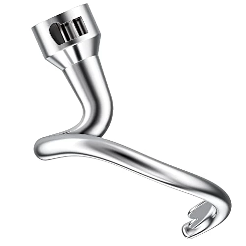 Spiral Dough Hook Replacement For Kitchenaid 4.5/5 Qt. Tilt-Head Stand Mixers, 18/8 Stainless Steel K45DH Dough Hook For Kitchen Aid Mixers Accessories, K45 K45SS KSM75 KSM90 KSM95 KSM100 KSM110 3 Spiral Dough Hook Replacement For Kitchenaid 4.5/5 Qt. Tilt-Head Stand Mixers, 18/8 Stainless Steel K45DH Dough Hook For Kitchen Aid Mixers Accessories, K45 K45SS KSM75 KSM90 KSM95 KSM100 KSM110
