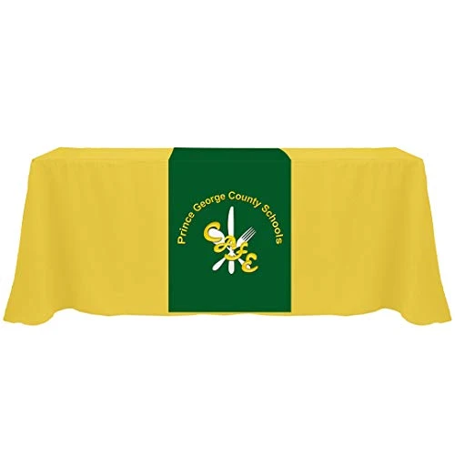 Custom Table Runner 24"x72" Add Your Business Logo Or Any Text, Free Basic Custom Design 2x6 Ft (24"x72") 5 Custom Table Runner 24"x72" Add Your Business Logo Or Any Text, Free Basic Custom Design 2x6 Ft (24"x72") - Image 3