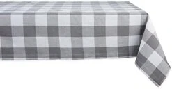 Buffalo Check Collection, Classic Farmhouse Tablecloth, Tablecloth, 70" Round, Black & White -Wilton Shop 31jVHfkjDFL. AC