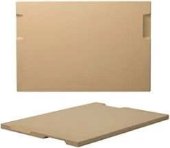 Pizza Stone 12in X 15in Rectangular Baking & Grilling Stone, Perfect For Oven, BBQ And Grill. Innovative Double - Faced Built - In 4 Handles Design -Wilton Shop 31kHubglfSL. AC