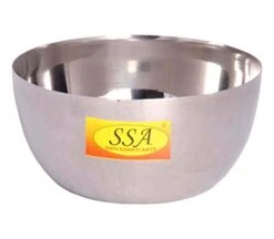 Hiv Shakti Arts Stainless Steel - Heavy Gauge Bowl/Wati/Katori Serving Bowls Set - (Mirror Finish, Big Katora Size - 400 ML Each)- Set Of 6 Pcs -Wilton Shop 31kTNUkcuGL