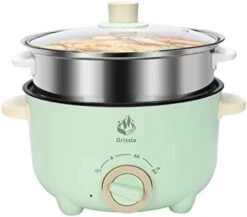 Electric Skillet Hot Pot Cooker - Multifunction Frying Pan 110V Non-Stick Grill 3L Stir-fried Stewed Cookware Steak Noodle Ramen Shabu Shabu Pot - Home Office Party Kitchen Dorm Cooking -Wilton Shop 31kZteE5trL. AC