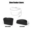 Low Cooker Divider Liners Silicone Fit Oval CrockPot 6-8 Quart,Food-Grade Material,BPA Free,Reusable,Leakproof,Dishwasher Safe,Cooking Liner For Hamilton Beach,Elite Gourmet,Bella Divider Insert -Wilton Shop 31kmRu2oHEL