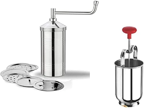 GENERIC Combo Pack Of Stainless Steel Sev Sancha 5 Jali Farsan Maker With Medu Vada Vada Maker South Indian WADA Maker Snacks Maker 3 GENERIC Combo Pack Of Stainless Steel Sev Sancha 5 Jali Farsan Maker With Medu Vada Vada Maker South Indian WADA Maker Snacks Maker