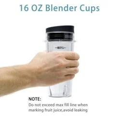 BL660 Blender Cups Compatible With Ninjia, Single Serve 16oz Blender Cups With Sip & Seal Lids Compatible With Nutri Ninjia BL770 BL780 BL740 BL810 Replacement Parts -Wilton Shop 31lKtZnrARL