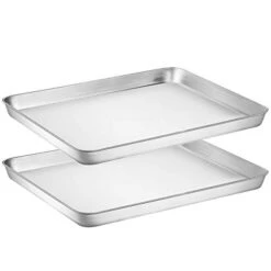 Baking Sheet With Silicone Mat Set, Stainless Steel Cookie Pan With Baking Mat, Size 16 X 12 X 1 Inch, Set Of 4 - 2 Sheets + 2 Mats -Wilton Shop 31lSMp9oZSL