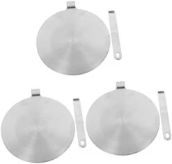3pcs Stainless Steel Heat Conduction Plate Induction Cooker Heat Conduction Plate Handle Silver -Wilton Shop 31llVNGveDL. AC