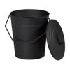 Relaxdays, 12l, Charcoal Bin With Handle, Round, Fireplace/Stove/Barbecue, HWD: 34x32.5x28 Cm, Black Ash Bucket With Lid -Wilton Shop 31lmuDWAVSL
