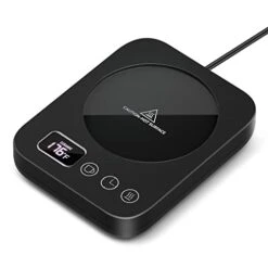 Mug Warmer, Upgrade Coffee Warmer For Desk With 3 Temperature Settings, Fast Heating Cup Warmer 12 Timer, 4H Auto Shut Off, Gravity Sensor, Keep Best Temp For Tea,Beverage,Milk -Black