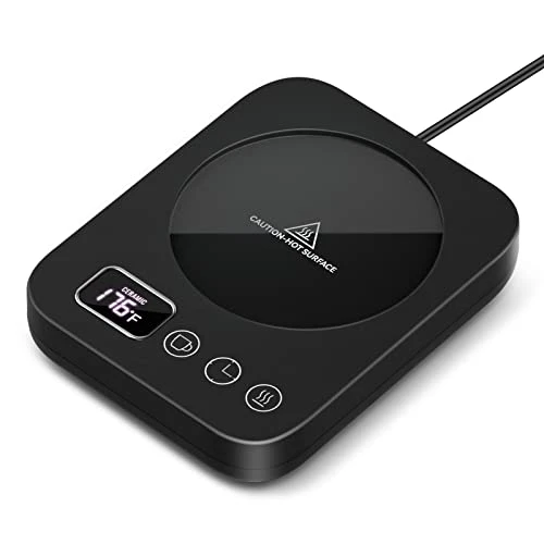 Mug Warmer, Upgrade Coffee Warmer For Desk With 3 Temperature Settings, Fast Heating Cup Warmer 12 Timer, 4H Auto Shut Off, Gravity Sensor, Keep Best Temp For Tea,Beverage,Milk -Black 3 Mug Warmer, Upgrade Coffee Warmer For Desk With 3 Temperature Settings, Fast Heating Cup Warmer 12 Timer, 4H Auto Shut Off, Gravity Sensor, Keep Best Temp For Tea,Beverage,Milk -Black