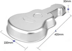 Uminum Cake Mold 3D Guitar Shape Nonstick Baking Pan DIY Birthday Cake Pan-Guitar
