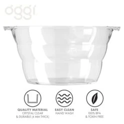 Oggi Acrylic Oval Party Tub-18.5" X 11", Clear, 18.5" By 11" -Wilton Shop 31mMxxMu09L
