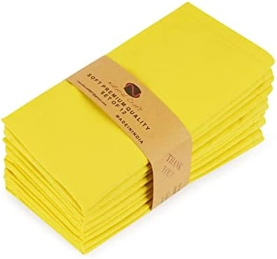 ATURALCRAFT Cloth Napkins Classic Cotton Set Of 12 Linen Blend Solid Color Dinner Napkins, Assorted Multi Pack -Soft And Comfortable Reusable Fabric - For Home Use Multicolor 18inch 14 ATURALCRAFT Cloth Napkins Classic Cotton Set Of 12 Linen Blend Solid Color Dinner Napkins, Assorted Multi Pack -Soft And Comfortable Reusable Fabric - For Home Use Multicolor 18inch - Image 12
