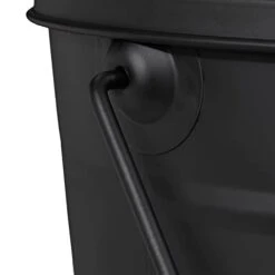 Relaxdays, 12l, Charcoal Bin With Handle, Round, Fireplace/Stove/Barbecue, HWD: 34x32.5x28 Cm, Black Ash Bucket With Lid -Wilton Shop 31nFYZuecnL
