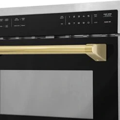 INE Autograph Edition 24" 1.6 Cu Ft. Built-in Convection Microwave Oven In Stainless Steel And Gold Accents 12 INE Autograph Edition 24" 1.6 Cu Ft. Built-in Convection Microwave Oven In Stainless Steel And Gold Accents -Wilton Shop 31nLUv157PL
