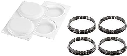 Silikomart "Kit Tarte Ring 120": 2 Silicone Molds, Each With 2 Cavities, Each Cavity 4.13 Inch Diameter X 0.66 Inch High, Plus 4 Heat-Resistant Perforated Plastic Cutting Rings 12 Silikomart "Kit Tarte Ring 120": 2 Silicone Molds, Each With 2 Cavities, Each Cavity 4.13 Inch Diameter X 0.66 Inch High, Plus 4 Heat-Resistant Perforated Plastic Cutting Rings - Image 10