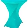 Turquoise 32 Inch Round X 43 Inch Tall Spandex Cocktail Tablecloth Folding Cover Stretch