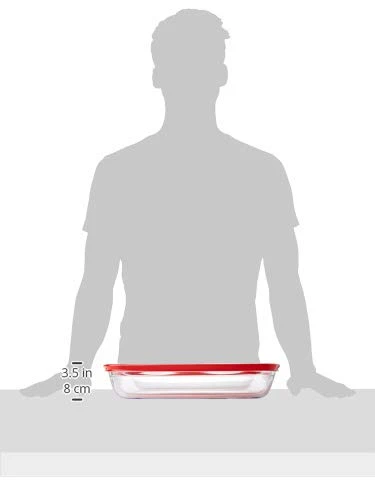 FTE RECT RED WITH LID 40 X 27 Cm 4.5 L OCU 5 FTE RECT RED WITH LID 40 X 27 Cm 4.5 L OCU - Image 3